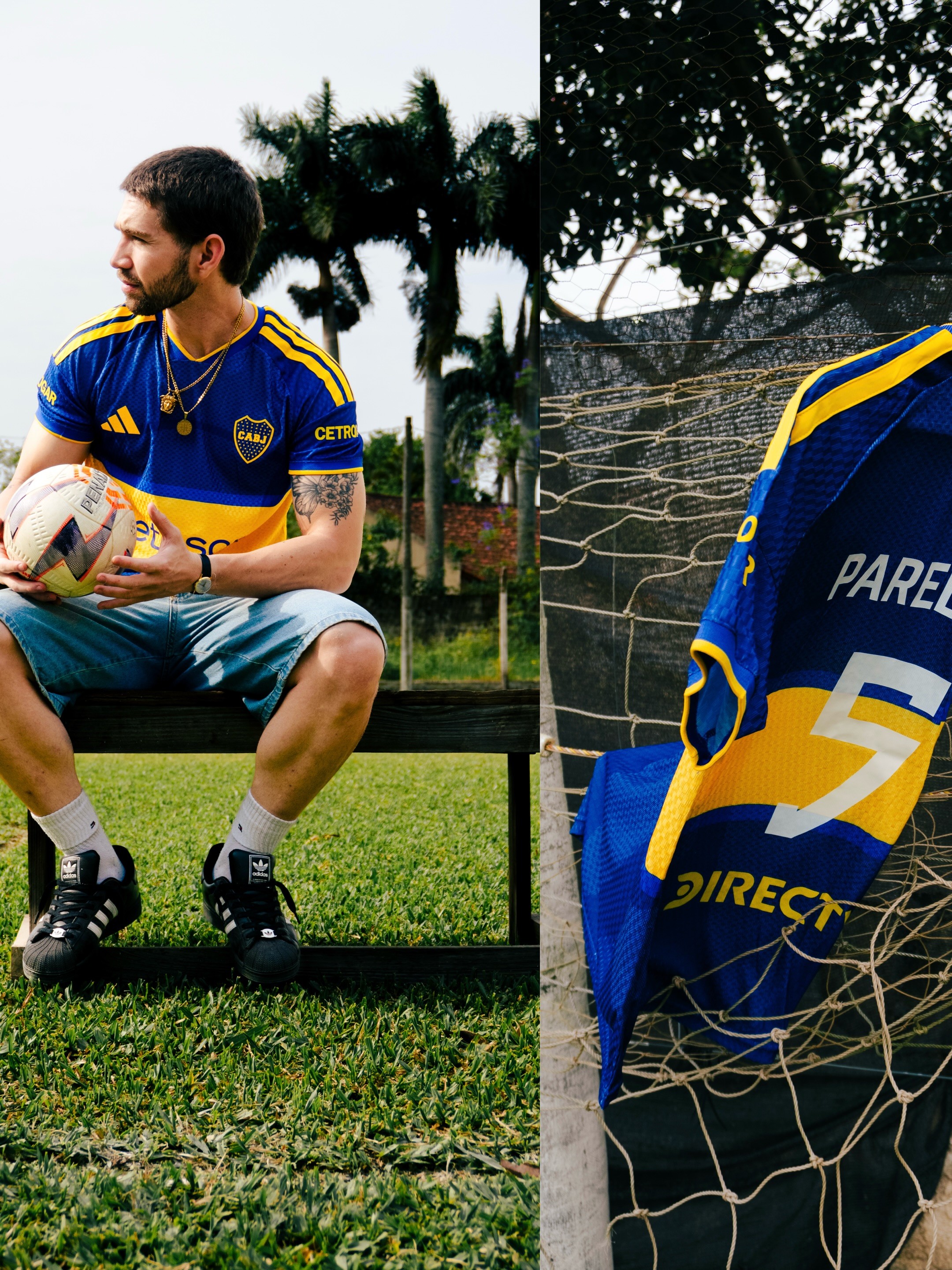 Fotografía de la producción de camisetas de Boca para Alcorta y Anfield, toma 4