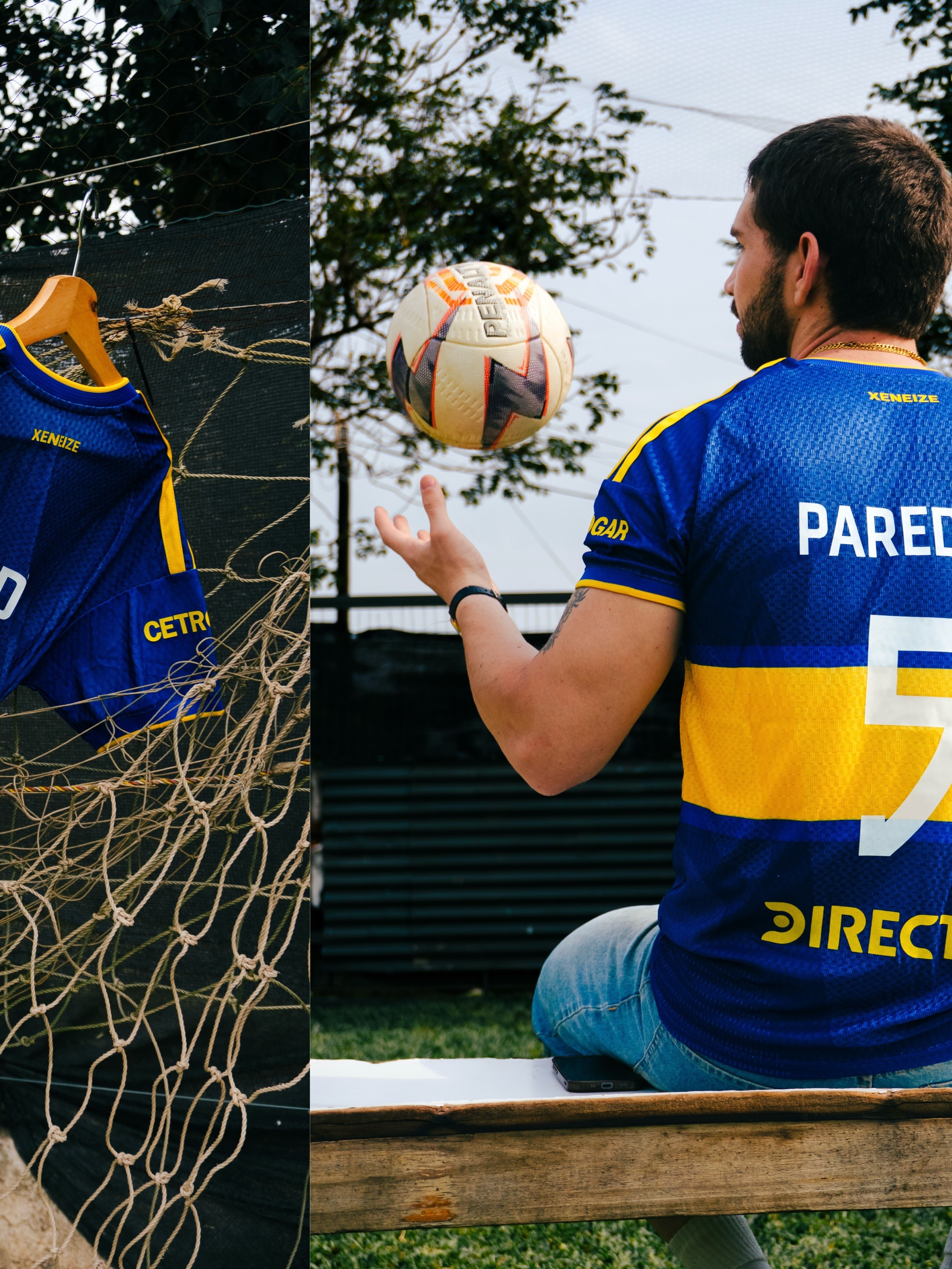 Fotografía de la producción de camisetas de Boca para Alcorta y Anfield, toma 5