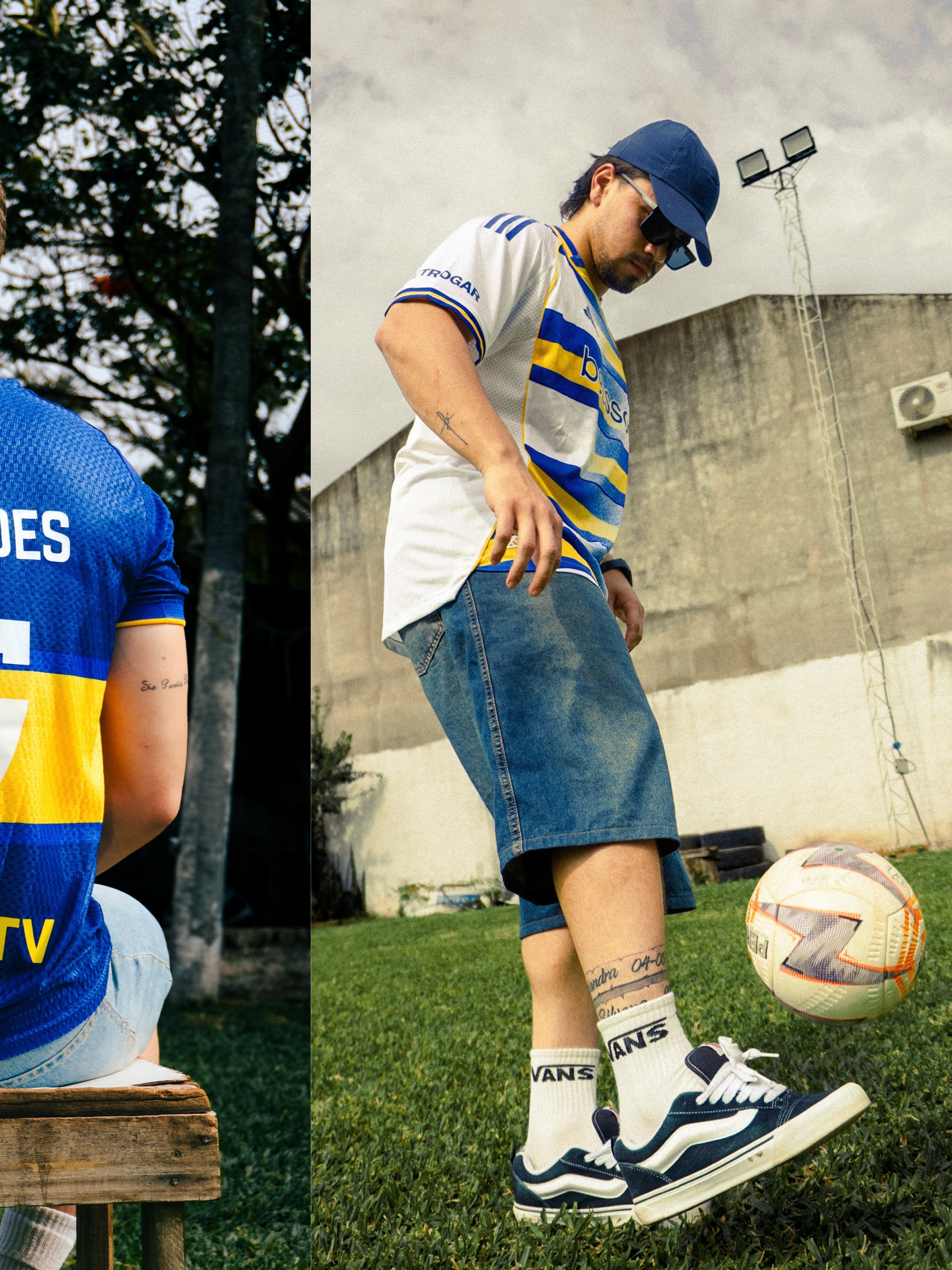 Fotografía de la producción de camisetas de Boca para Alcorta y Anfield, toma 6